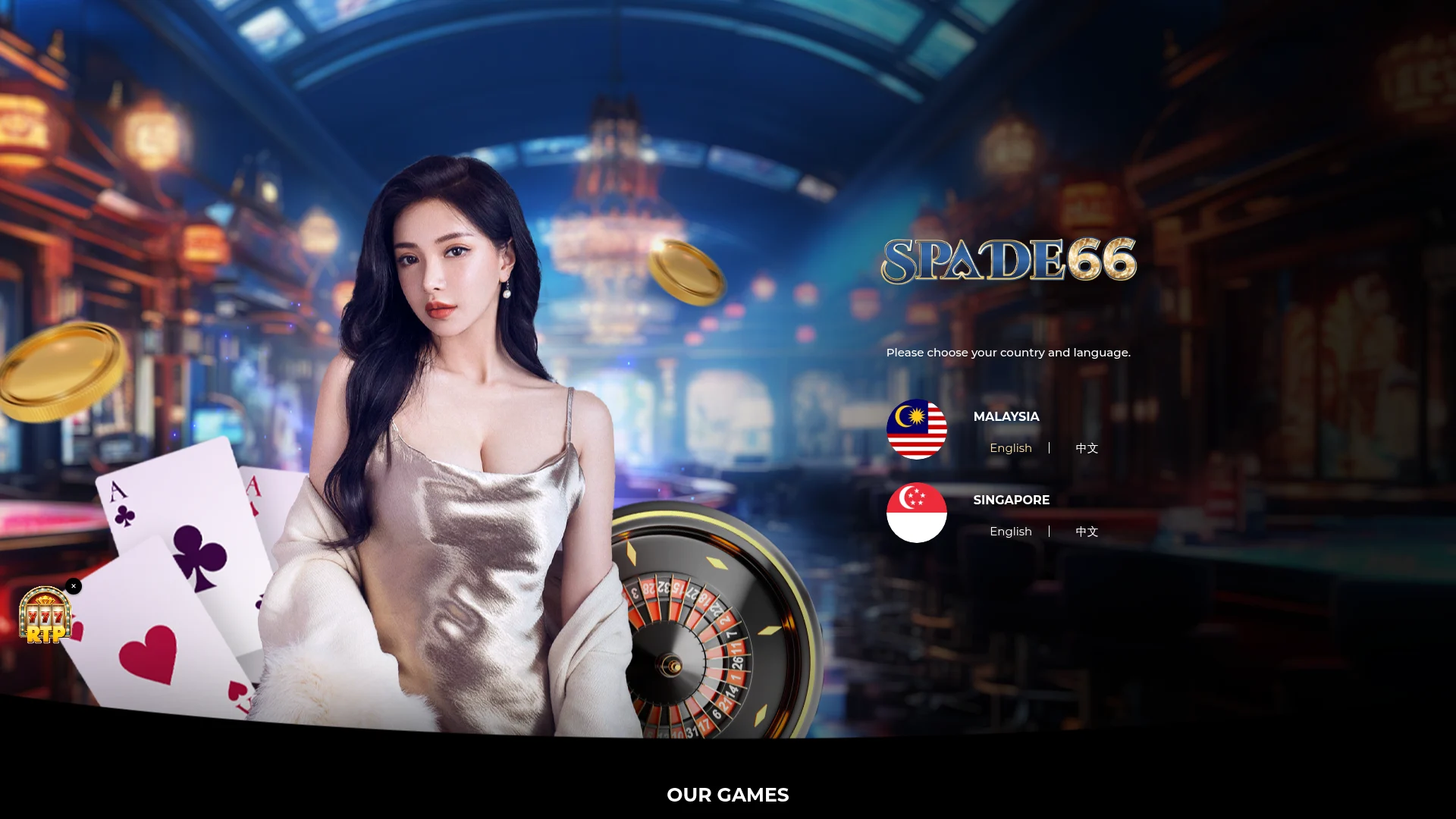 Spade69 Casino desktop platform